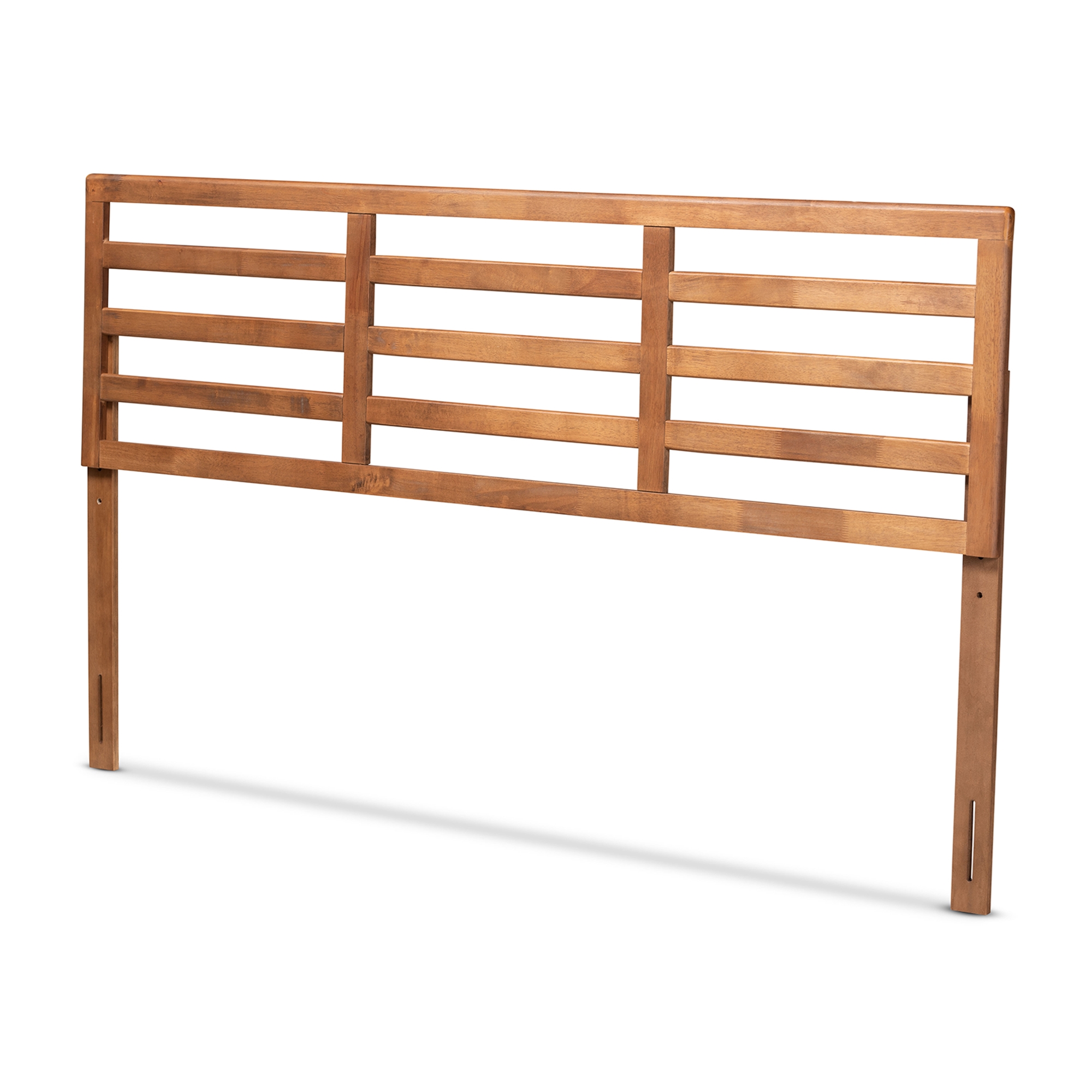 Baxton Studio Akemi Modern and Contemporary Ash Walnut Finished Wood King Size Headboard