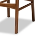 Baxton Studio Katya Mid-Century Modern Walnut Brown Finished Wood 2-Piece Bar Stool Set - BSORH378BP-Walnut Bent Seat-BS-2PK