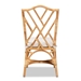 bali & pari Sonia Modern and Contemporary Natural Finished Rattan Dining Chair - BSOSonia-Natural-DC No Arm