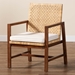 bali & pari Lovina Bohemian Light Honey Rattan and Acacia Wood Arm Chair - BSOLovina-Light Honey Rattan/Light Brown Wood-CC