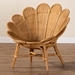 bali & pari Blossom Bohemian Honey Rattan Accent Flower Chair - BSOBlossom-Light Honey Rattan-CC