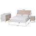 Baxton Studio Louetta Carved Contrasting 3-Piece Bedroom Set - BSOSW8591-White-3PC King Bedroom Set