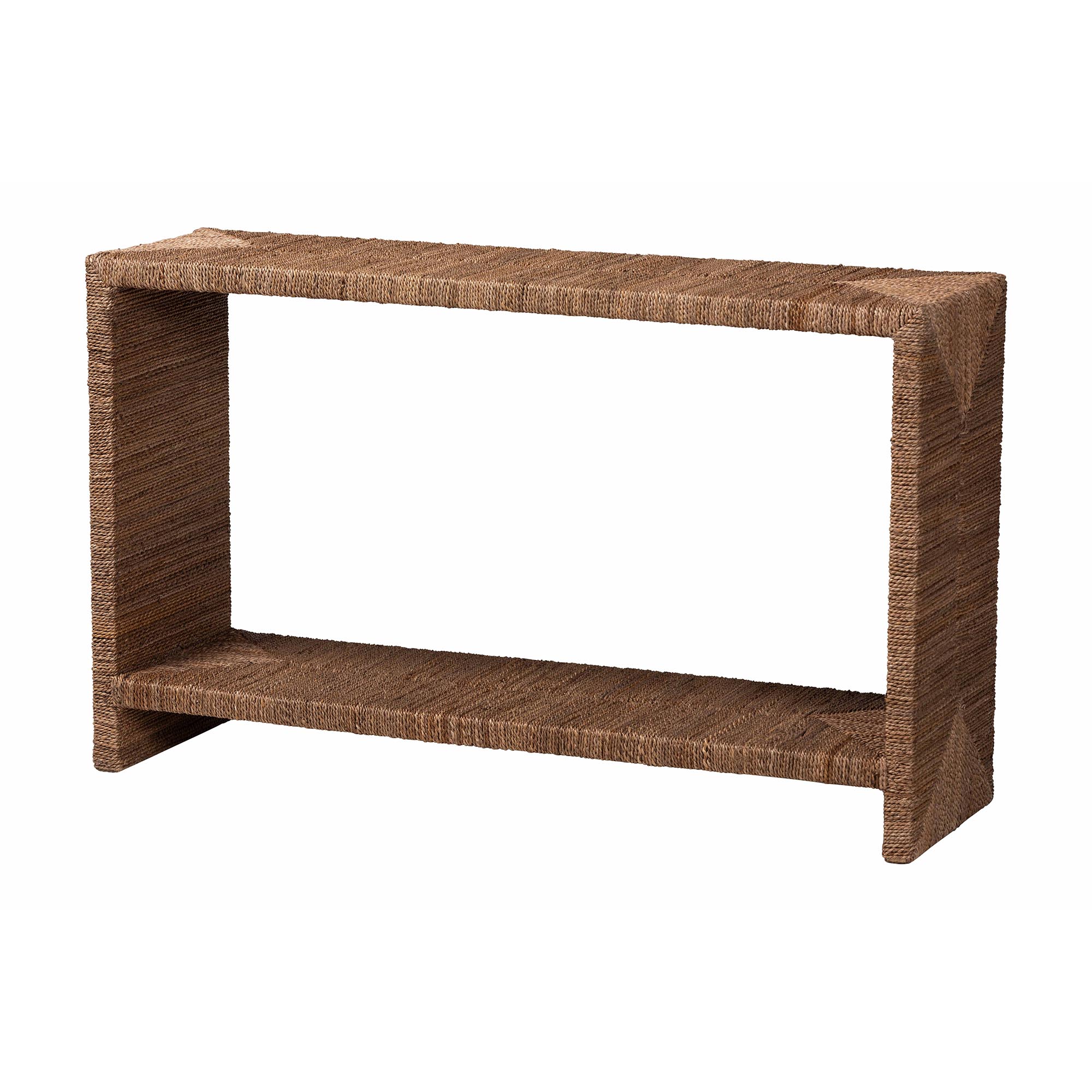 bali & pari Liza Bohemian Natural Seagrass Console Table