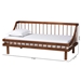 Baxton Studio Helio Mid-Century Modern Walnut Brown Finished Wood Twin Daybed - BSOMG0223-Walnut-Daybed-Twin