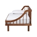 Baxton Studio Helio Mid-Century Modern Walnut Brown Finished Wood Twin Daybed - BSOMG0223-Walnut-Daybed-Twin