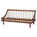 Baxton Studio Helio Mid-Century Modern Walnut Brown Finished Wood Twin Daybed - BSOMG0223-Walnut-Daybed-Twin