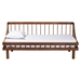 Baxton Studio Helio Mid-Century Modern Walnut Brown Finished Wood Twin Daybed - BSOMG0223-Walnut-Daybed-Twin