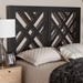 Baxton Studio Aliya Modern Dark Brown Finished Wood King Size Headboard - BSORH2003-Dark Brown-King-Headboard