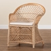 bali & pari Casilda Bohemian Natural Braided Rattan Arm Chair - BSORCN 012-Natural Rattan-AC