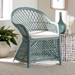 bali & pari Casilda Bohemian Light Blue Braided Rattan Arm Chair - BSORCN 012-Light Blue Rattan-AC