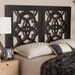 Baxton Studio Glaucia Modern Dark Brown Finished Wood Queen Size Headboard - BSORH2004-Dark Brown-Queen-Headboard