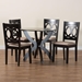 Baxton Studio Rita Modern Sand Dark Brown Finished Wood 5-Piece Dining Set - BSORita-Sand/Dark Brown-5PC Dining Set