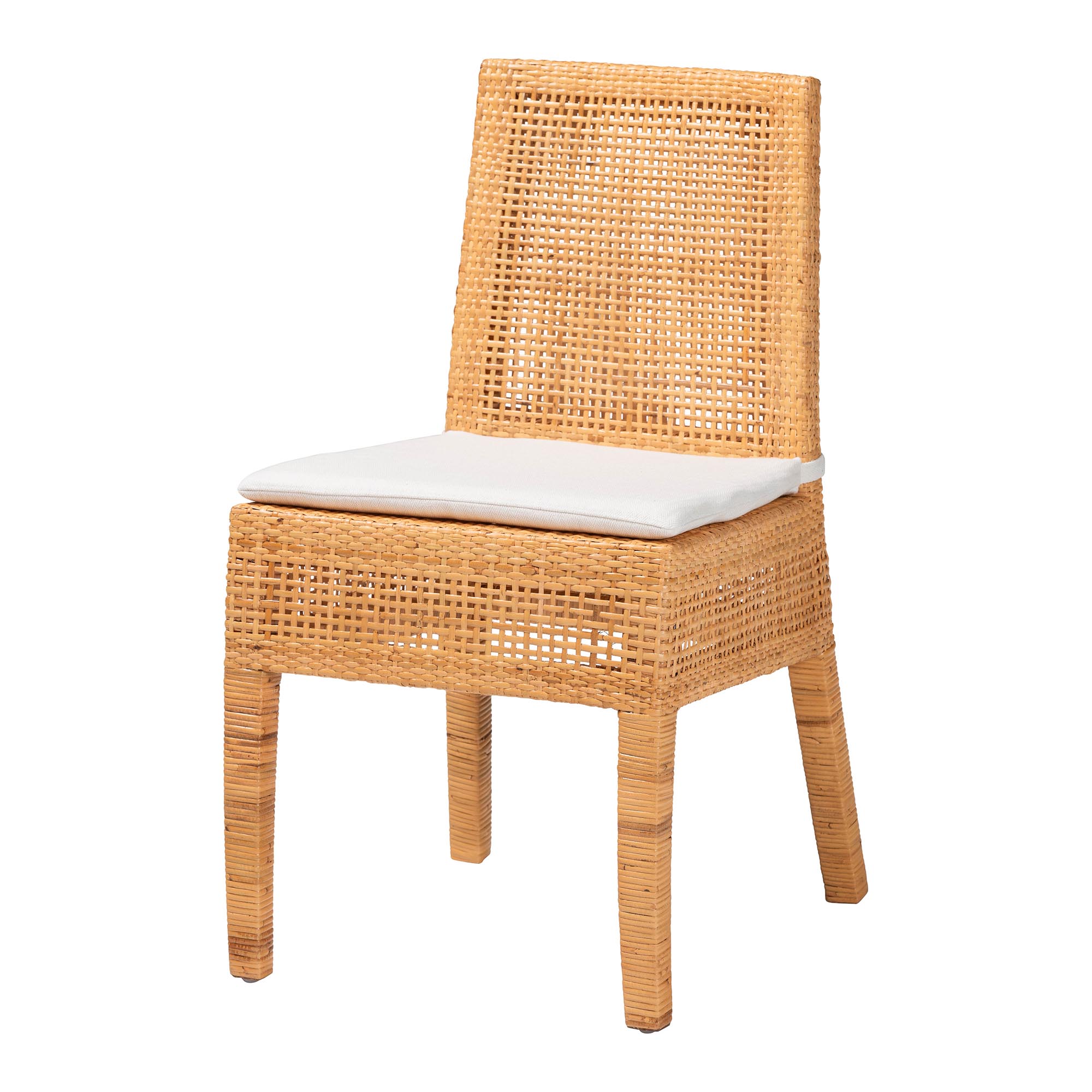 bali & pari Morris Bohemian Light Honey Rattan Dining Chair