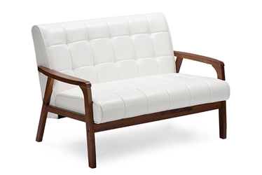 Baxton Studio Baxton Studio Mid-Century Masterpieces Loveseat - White