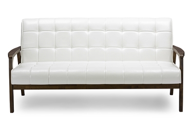 Baxton Studio Baxton Studio Mid-Century Masterpieces Sofa - White