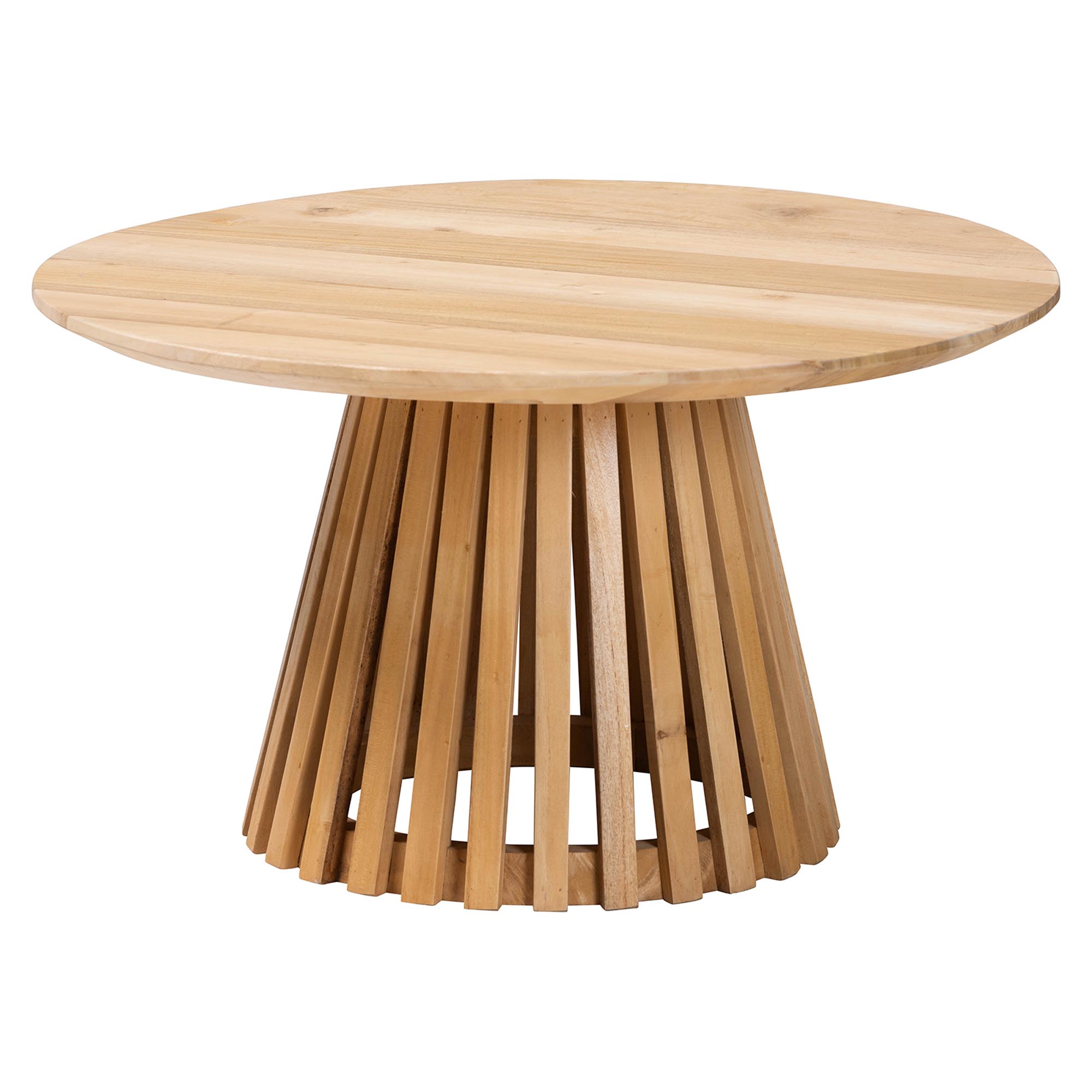 bali & pari Caribic Modern Slatted Acacia Wood Coffee Table