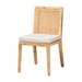 bali & pari Sofia Modern and Contemporary Natural Finished Wood and Rattan Dining Chair - BSOSofia-Natural-DC