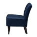 Baxton Studio Harmon Modern and Contemporary Transitional Navy Blue Velvet Fabric Upholstered and Black Finished Wood Accent Chair - BSORAC515FB-Navy Blue Velvet/Black-CC