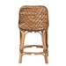 bali & pari Kyle Modern Bohemian Natural Brown Woven Rattan Counter Stool with Cushion - BSOKyle-Rattan-CS